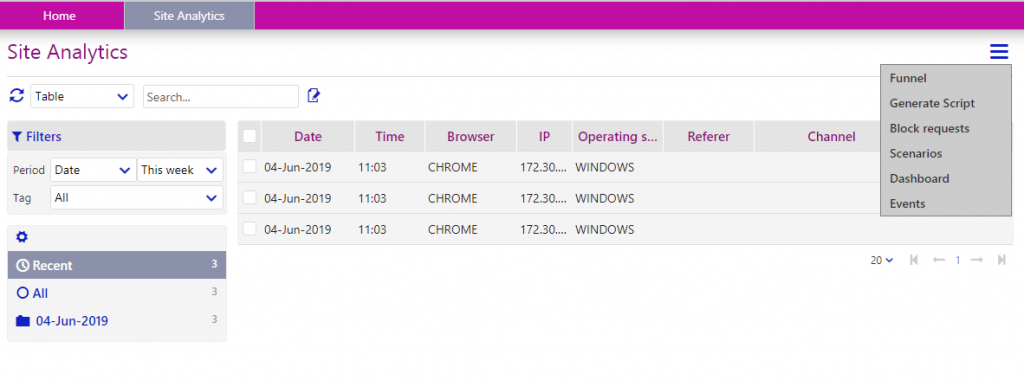 Site Analytics | Comidor Low-code BMP Platform