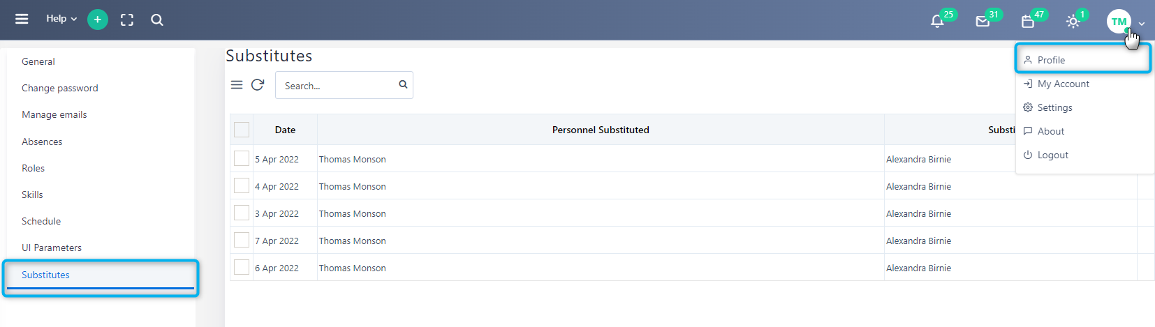 Substitutes | Comidor Platform