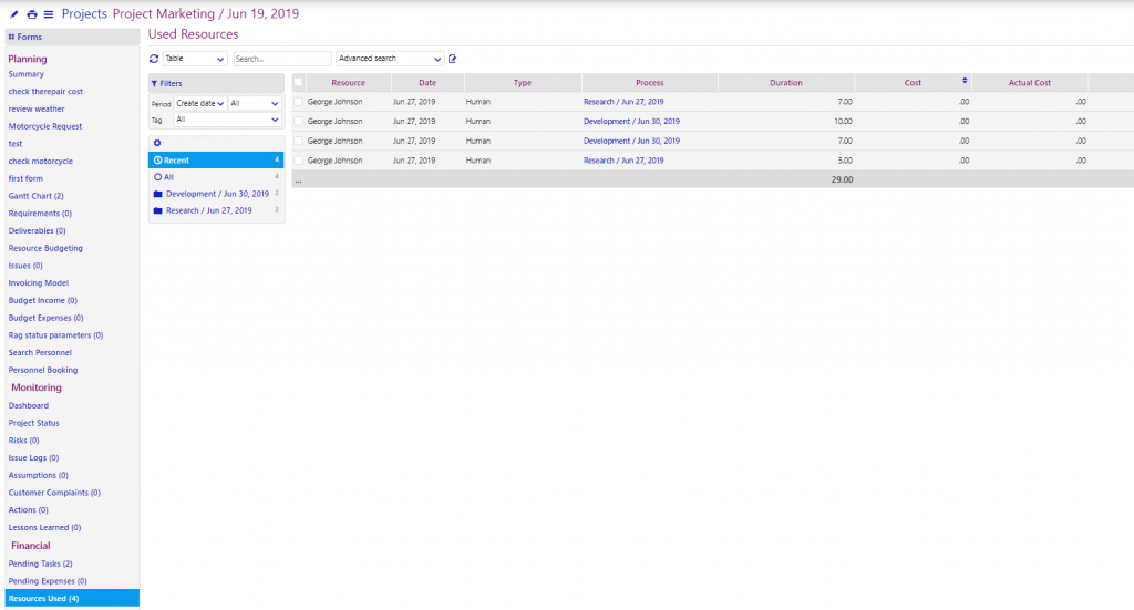 Tasks and Expenses Approval/comidor low-code bpm platform