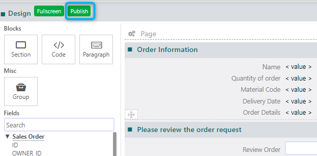 User Fields and User Forms - App Factory - Comidor Platform
