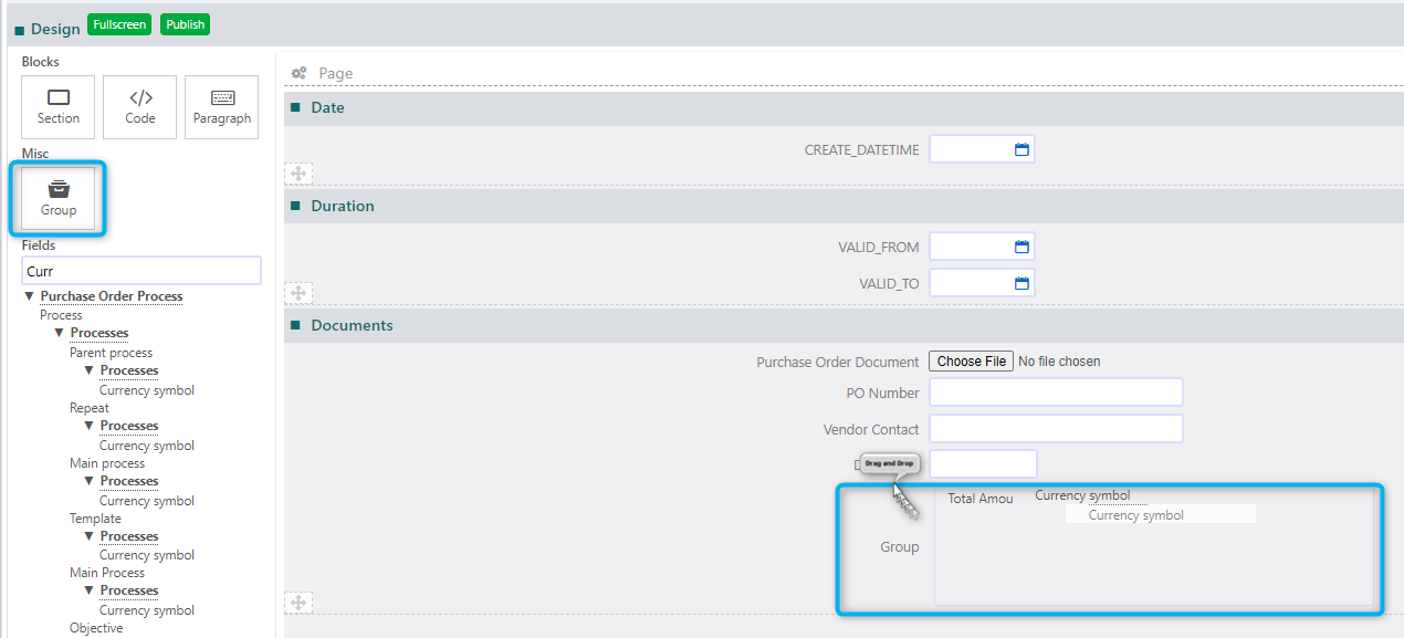 User Fields and User Forms - App Factory - Comidor Platform
