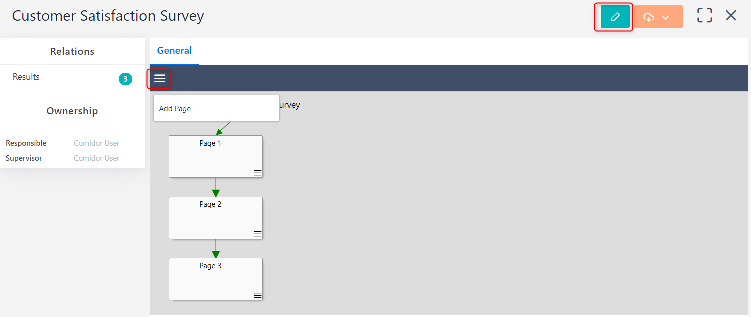 edit survey V6.2 | Comidor Platform