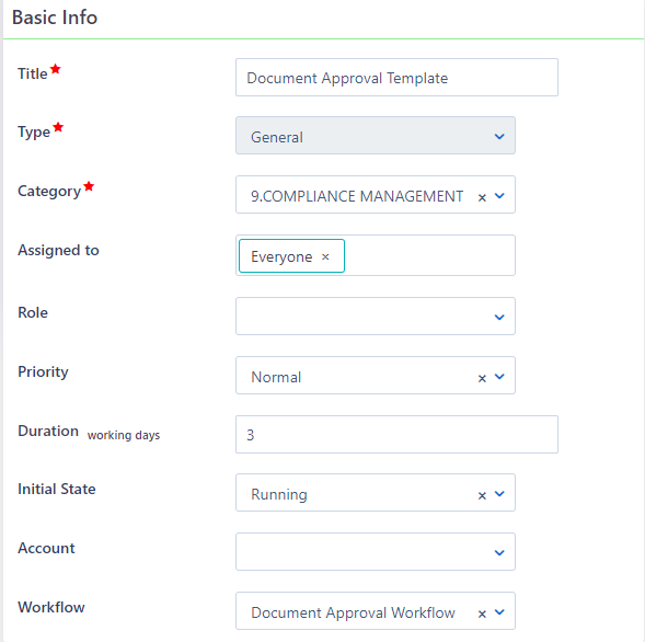 Process template creation | Comidor Platform