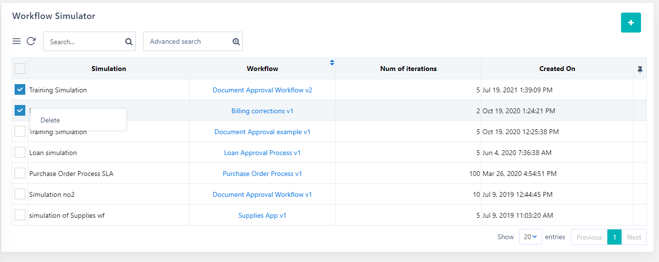 Workflow Simulator | Comidor Platform