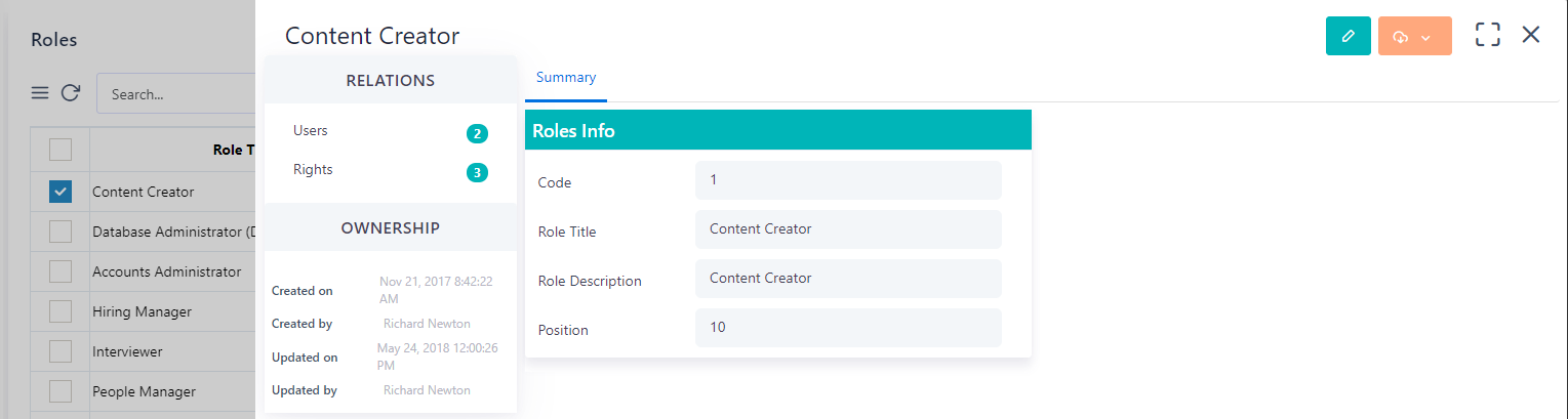 Roles | Comidor Platform