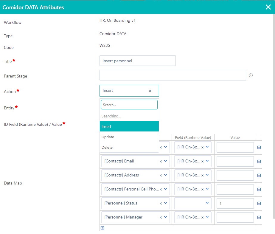 Workflow elements | Comidor Platform