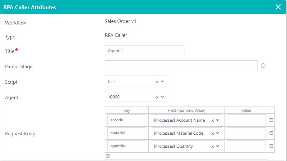 RPA Caller | Comidor Platform