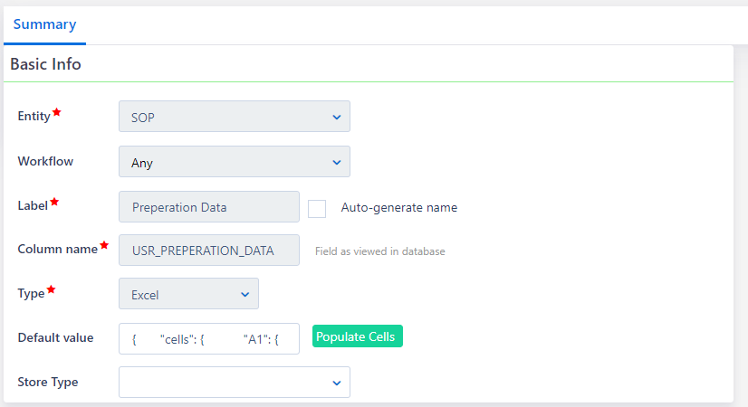 User fields | Comidor Platform