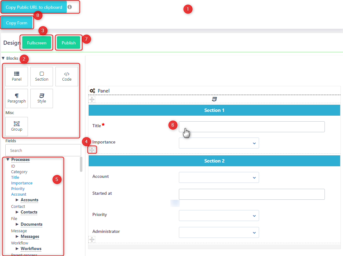 User Fields and User Forms | Help Center | Comidor