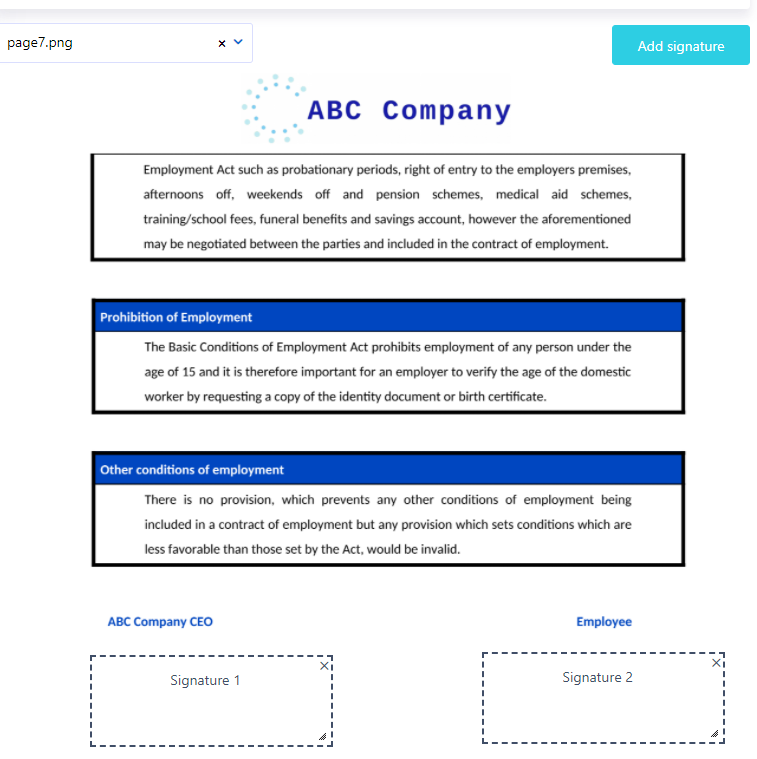 Signature models | Comidor Platform