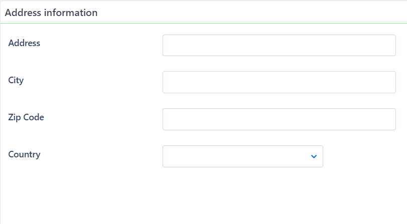 Address Information v.6.2| Comidor Platform