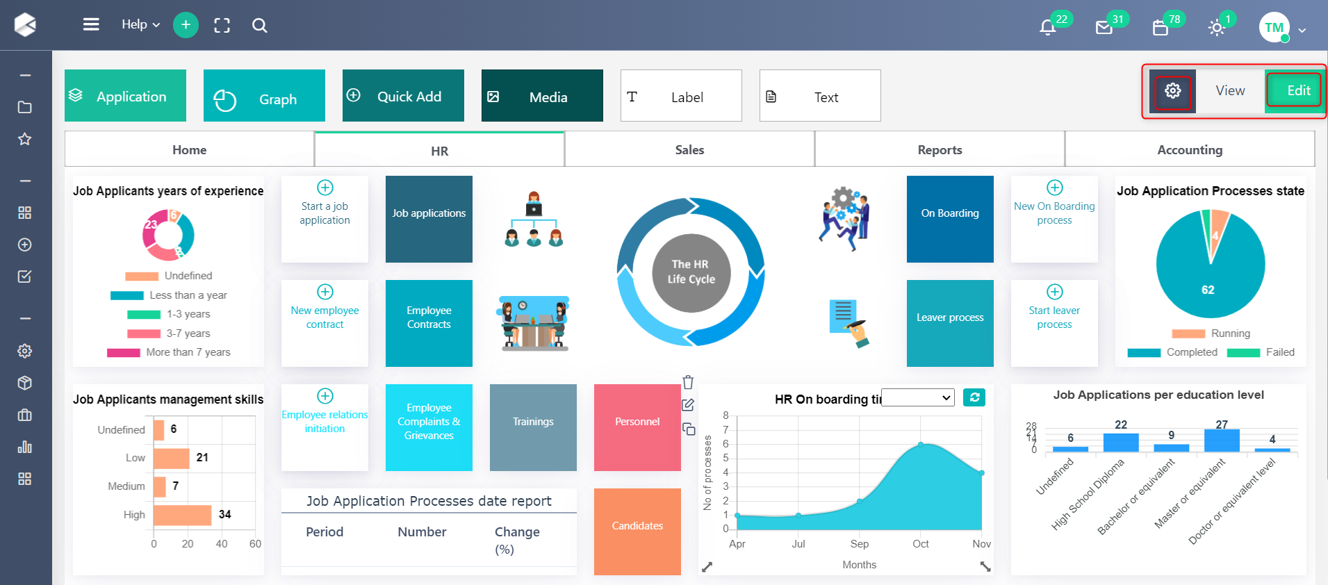 edit home dashboard v.6.2 | Comidor Platform