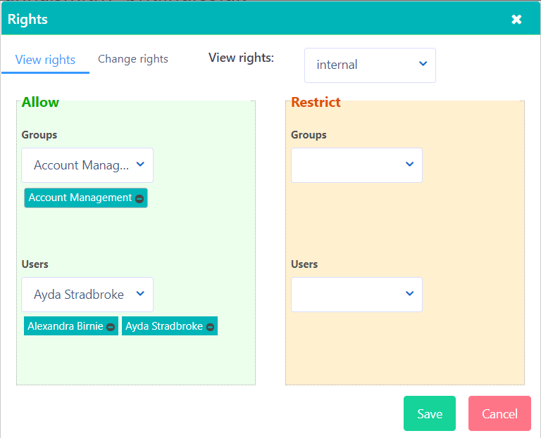 Rights - Lead v.6.2| Comidor Platform