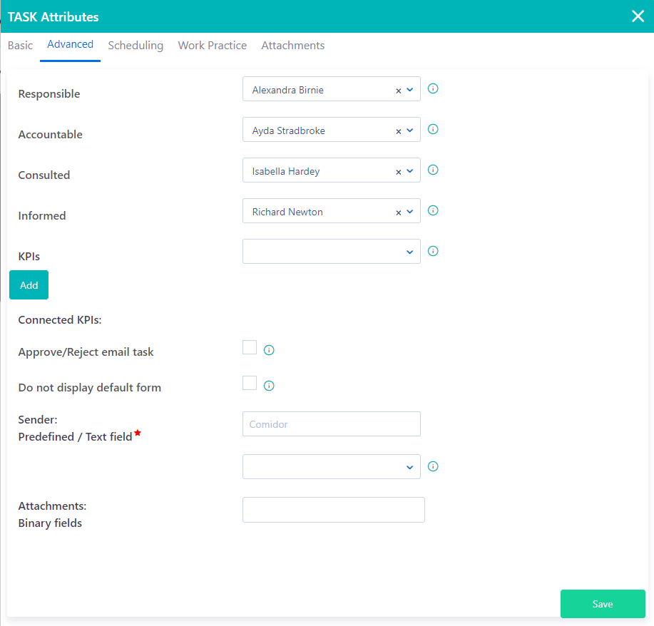 Workflow Task advanced | Comidor Platform