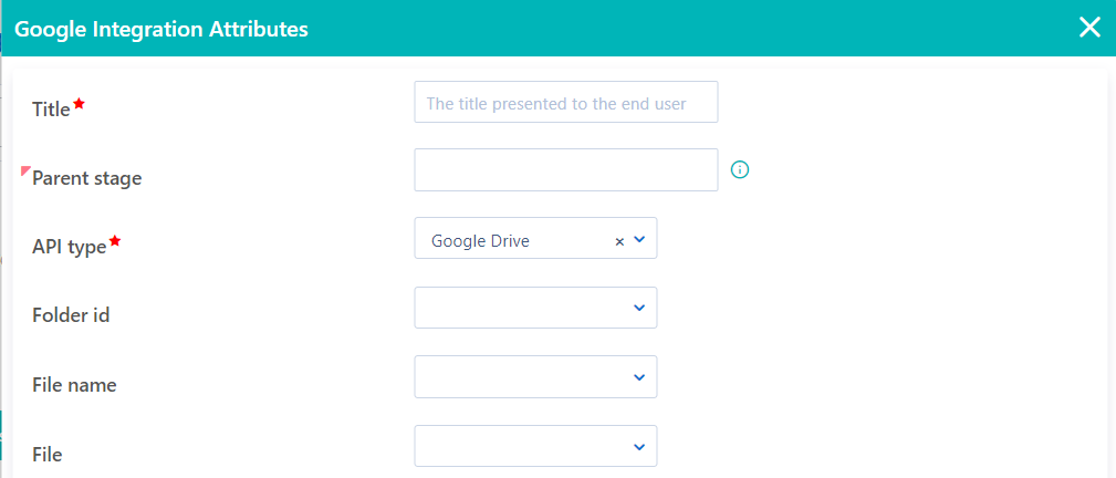 Google Drive integration component | Comidor Platform