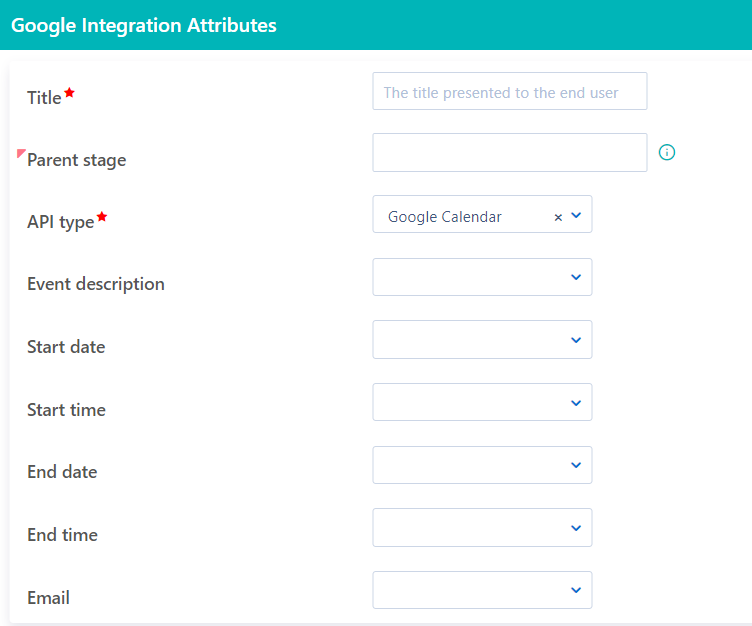 Google Calendar integration component | Comidor Platform