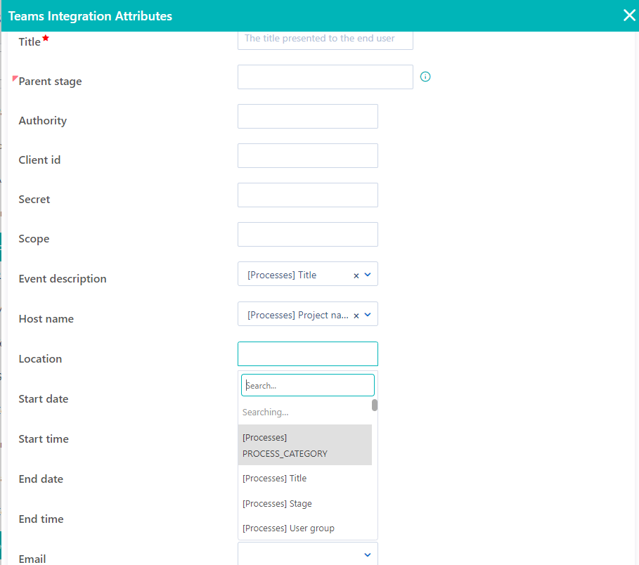 Teams integration component | Comidor Platform