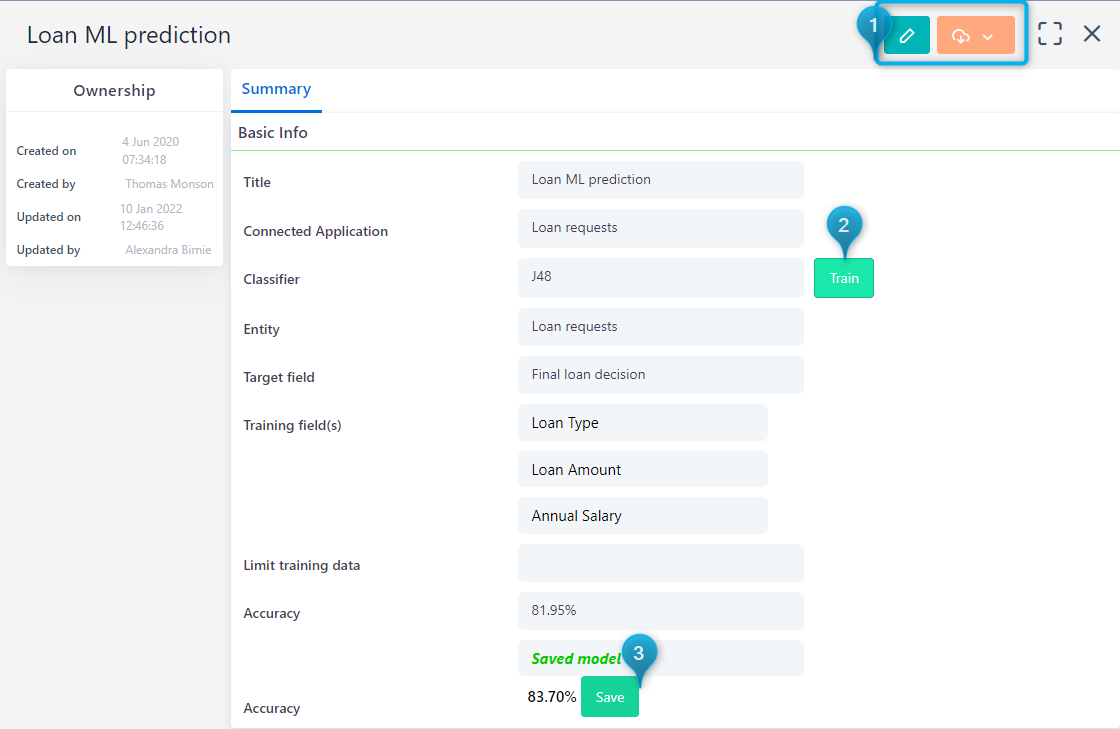 ML Predictive models | Comidor Platform