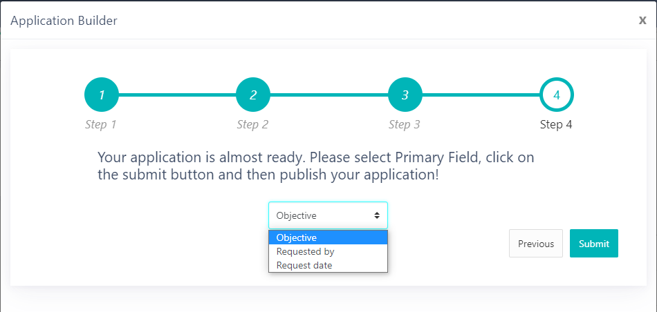 App creation step4 | Comidor Platform