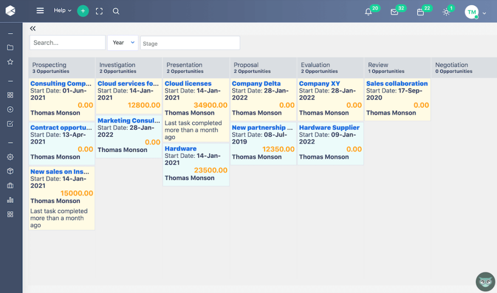 Opportunities Management | Sales automation software | Comidor