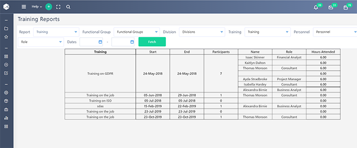Personnel trainings | Comidor HR automation software