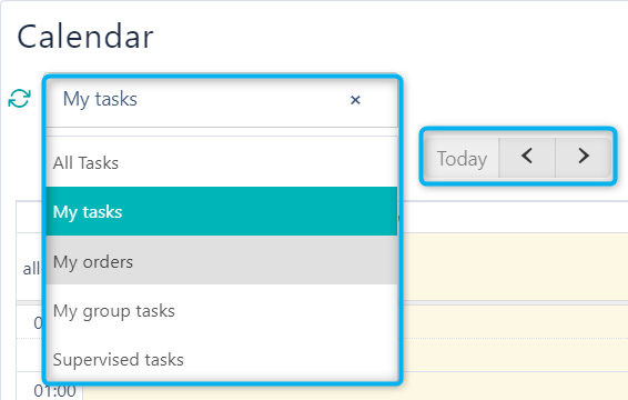 calendar in workbench v.6.2 | Comidor Platform