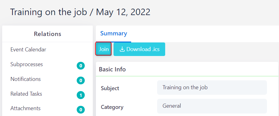 JOIN - START MEETING - Trainings v.6.2| Comidor Platform