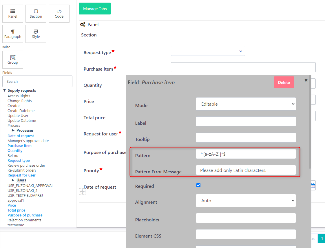 Validation Rules | Comidor Platform