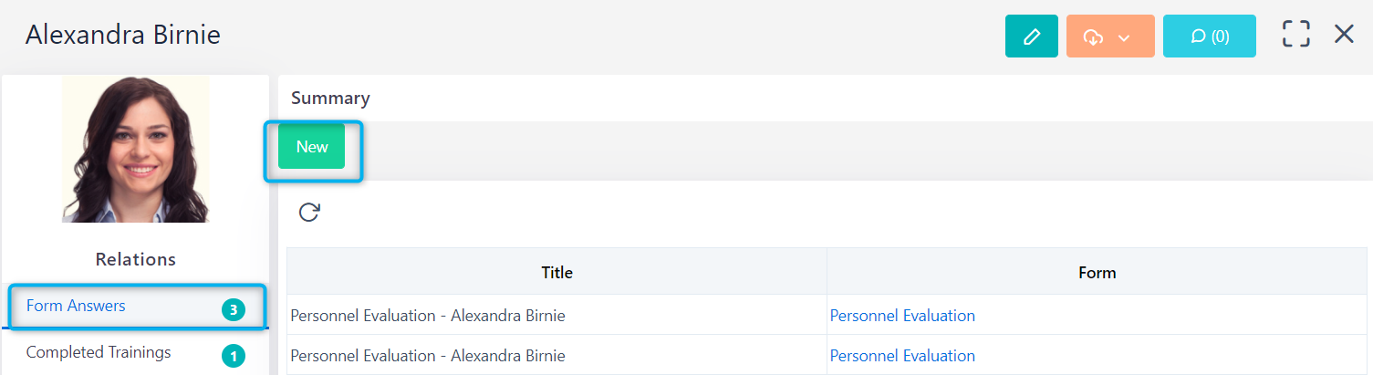 form answers v.6.2| Comidor Platform