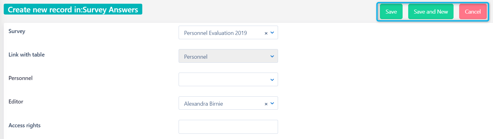 new survey - Personnel v.6.2| Comidor Platform