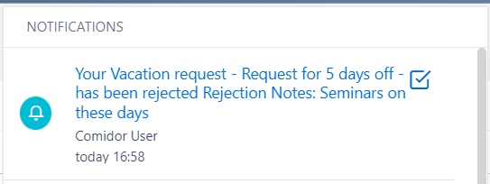 Rejection - notification v.6.2| Comidor Platform