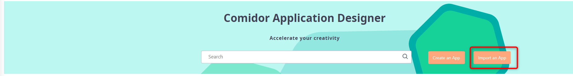 Import App designer | Comidor Platform
