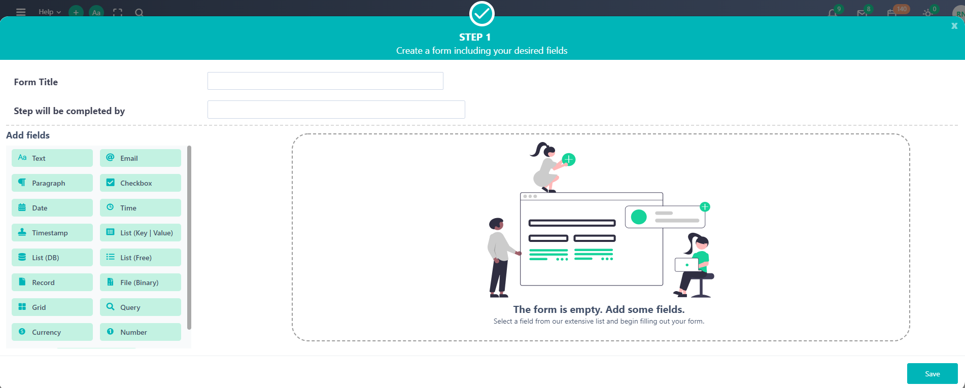 App sequential step | Comidor Platform