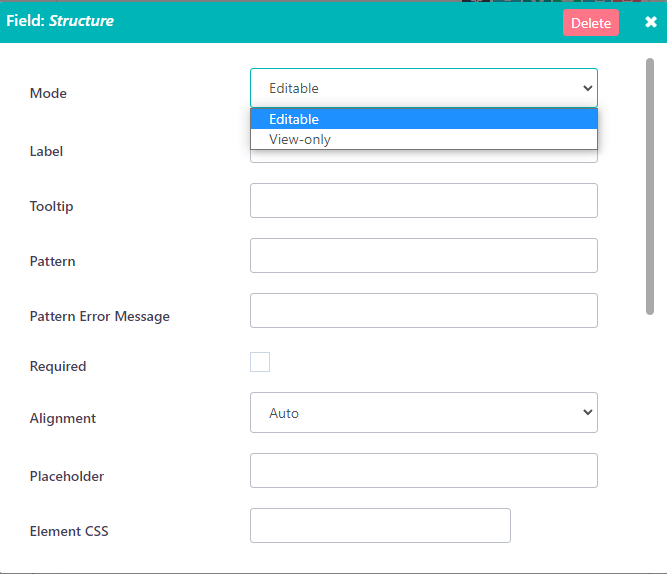 sequential User Forms field properties | Comidor Platform