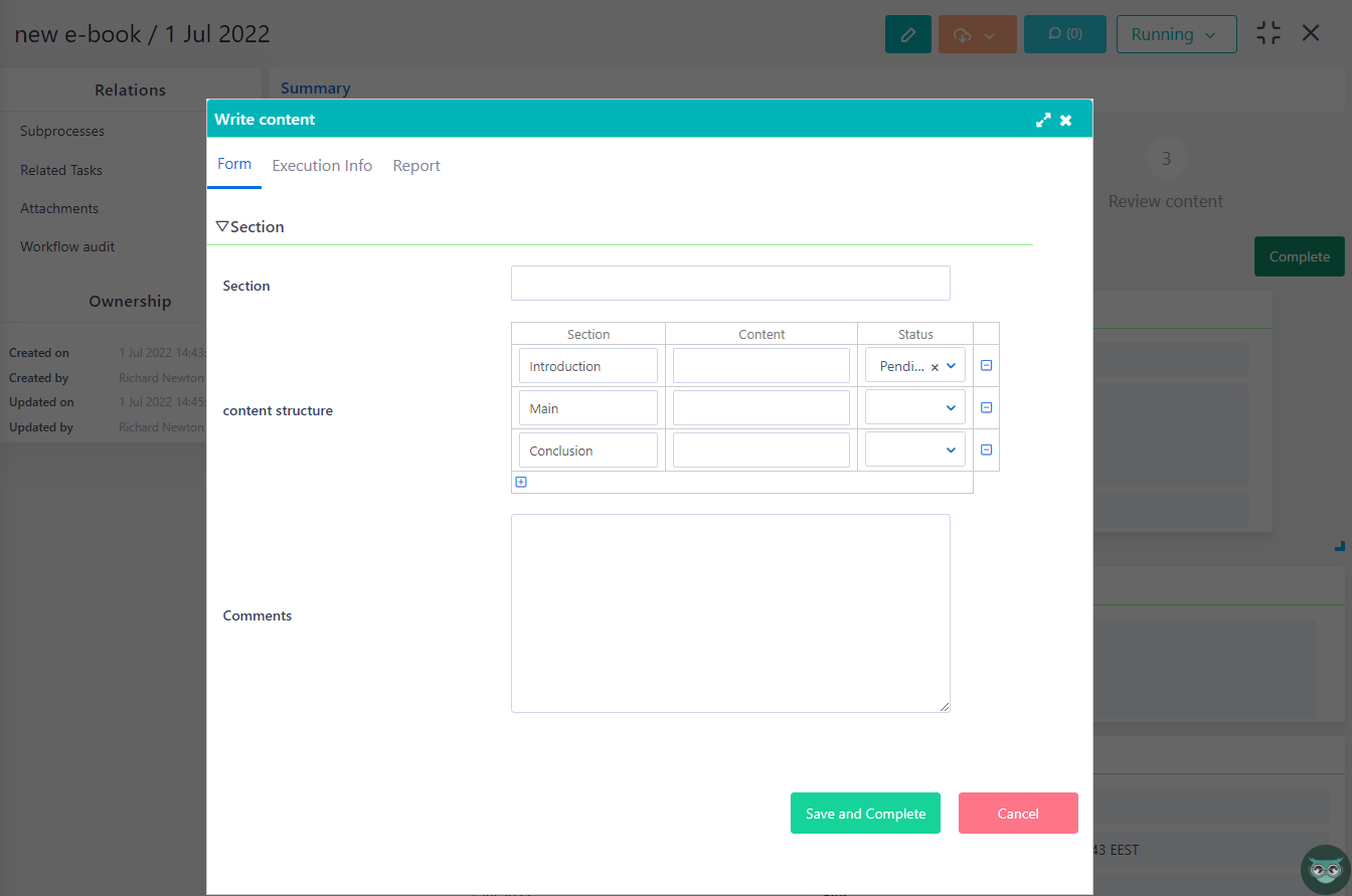 Run Sequential App | Comidor Platform