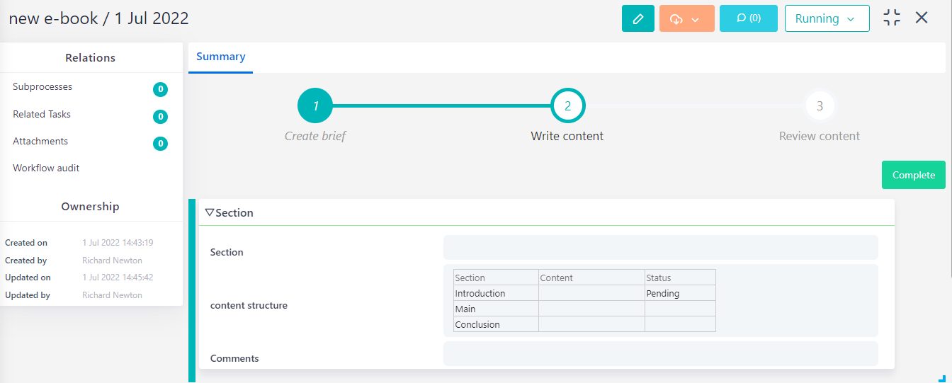 Run Sequential App | Comidor Platform