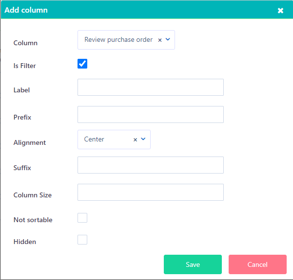 Report App add columns | Comidor Platform