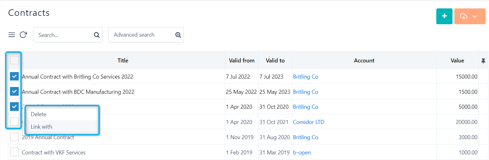 manage contracts v.6.2| Comidor Platform