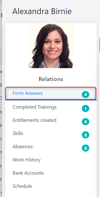 personnel form answers V6.2 | Comidor Platform