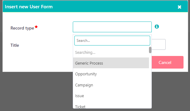 User forms | Comidor Platform