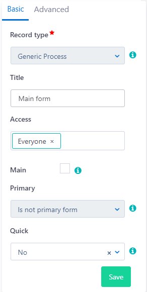 Basic User forms | Comidor Platform