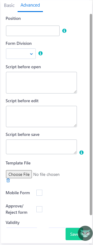 Advanced User forms | Comidor Platform