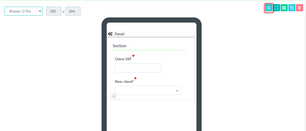 User Forms mobile view | Comidor Platform