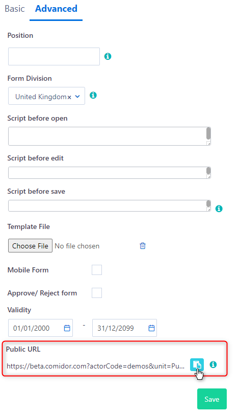 Public Form | Comidor Platform