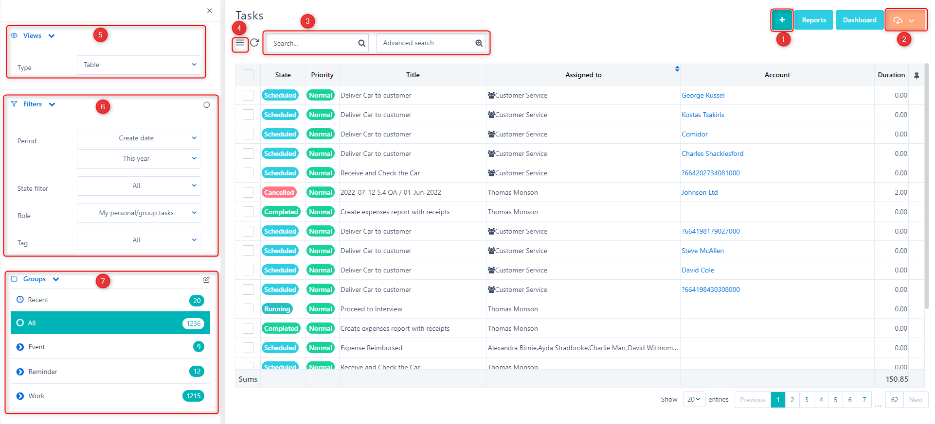 data management tables | Comidor Platform