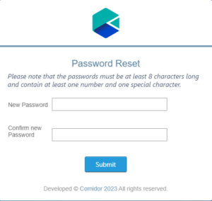 Reset password | Comidor