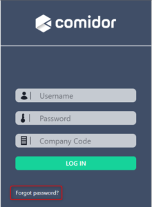 Forgot password | Comidor