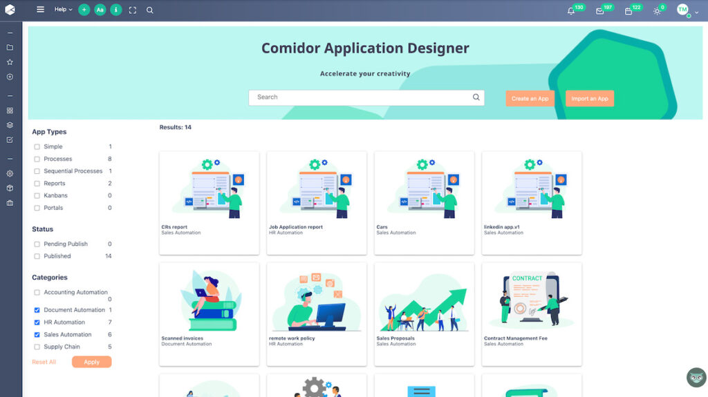 Low-code Platform | App Designer | Comidor