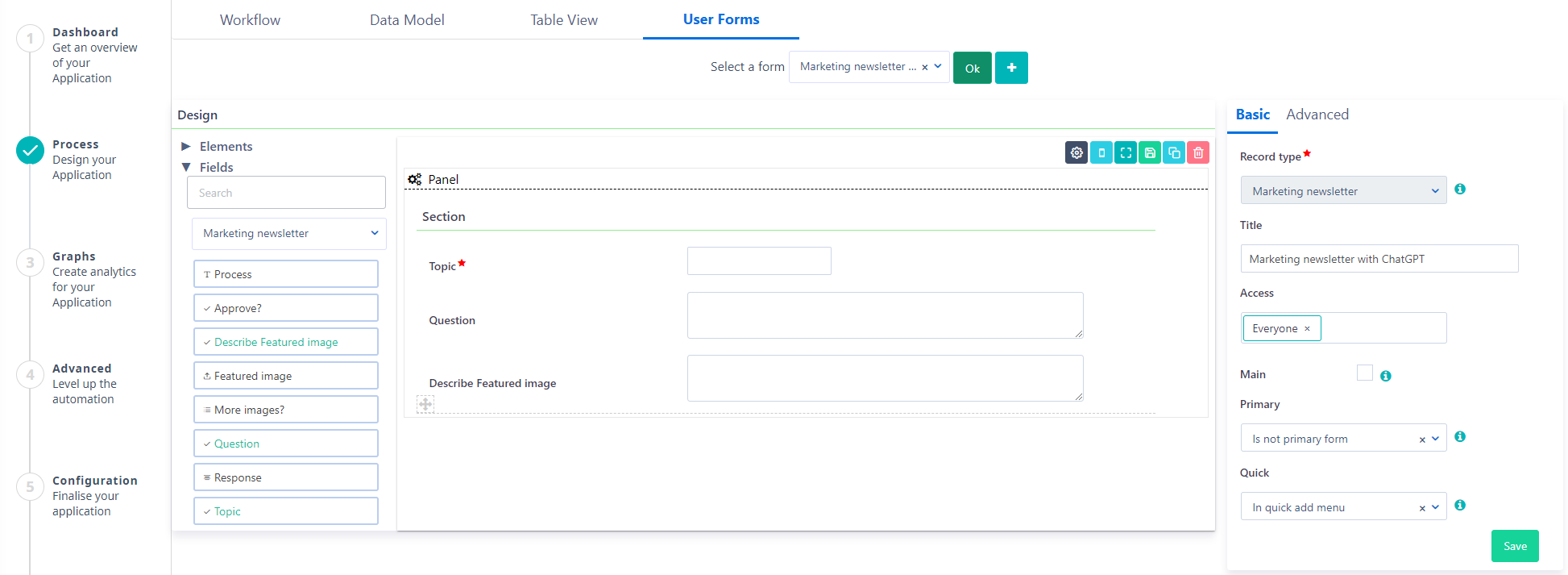 ChatGPT form | Comidor