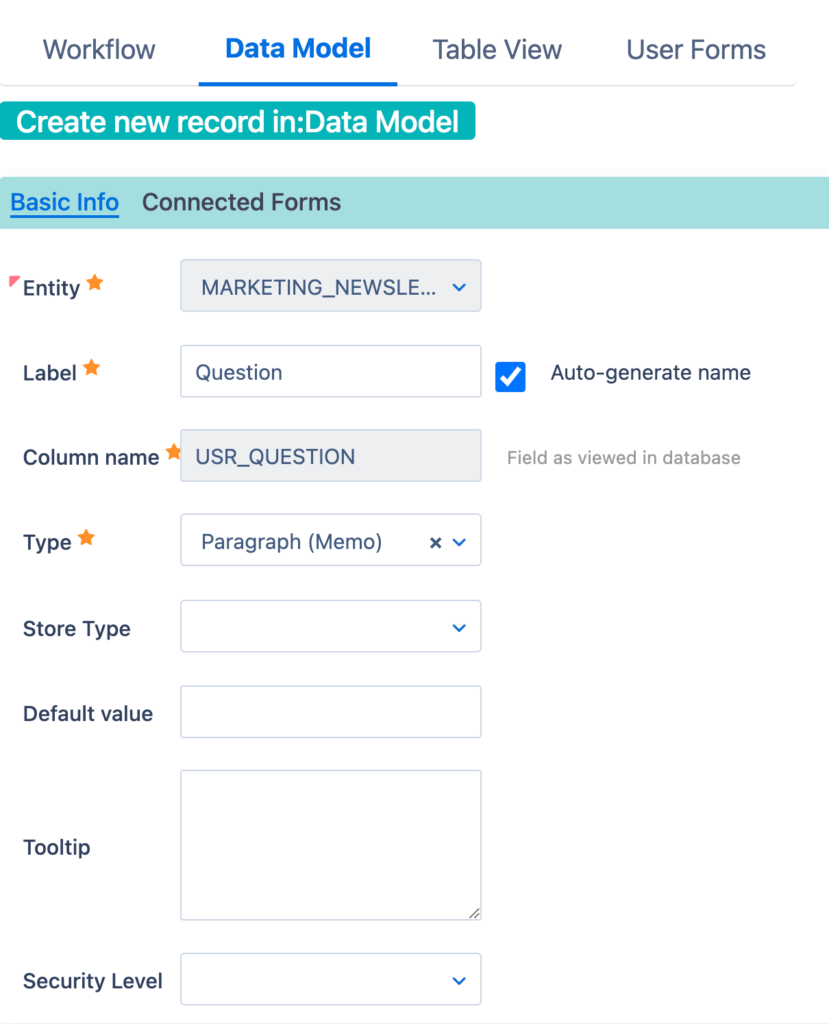 create ChatGPT fields | Comidor